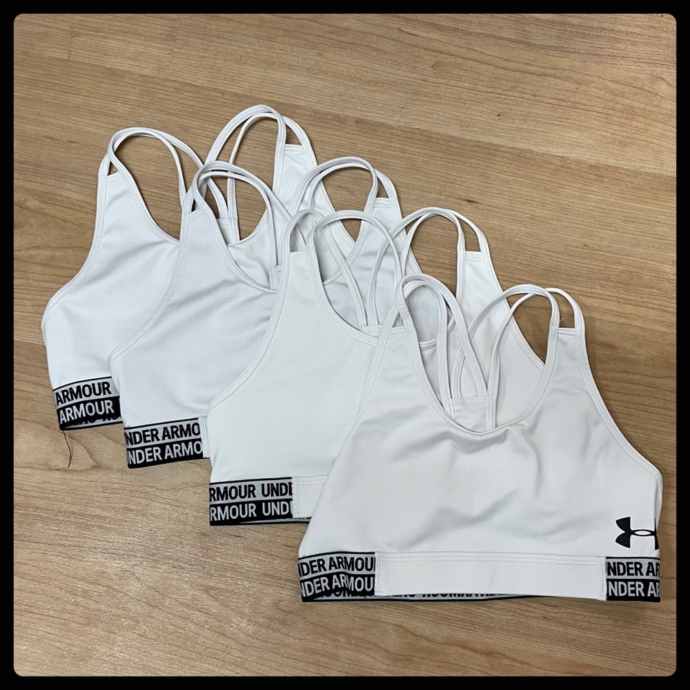 Under Armour Girls HeatGear Sports Bras - BUNDLE OF FOUR (Size S)